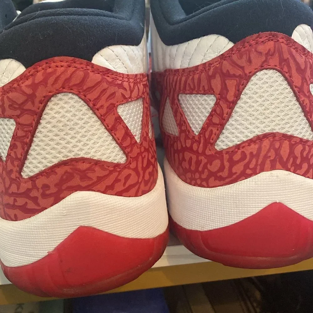 Rare EUC 2017 Mens Air Jordan 11 Retro Low IE GS White Gym Red Sneaker Shoes 18